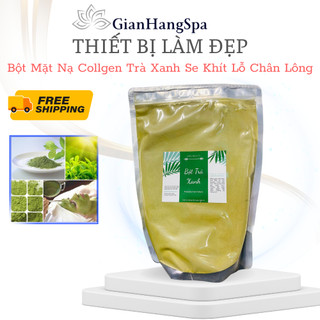 Bột mặt nạ collgen trà xanh se khít lỗ chân lông gói 500g- 1000g