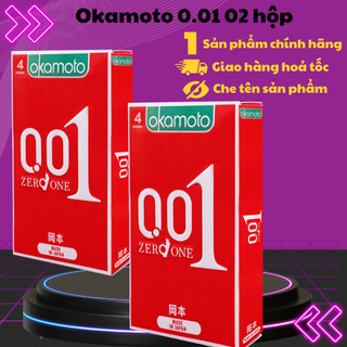 02 hộp bao cao su okamoto 0.01 nhật bản siêu mỏng