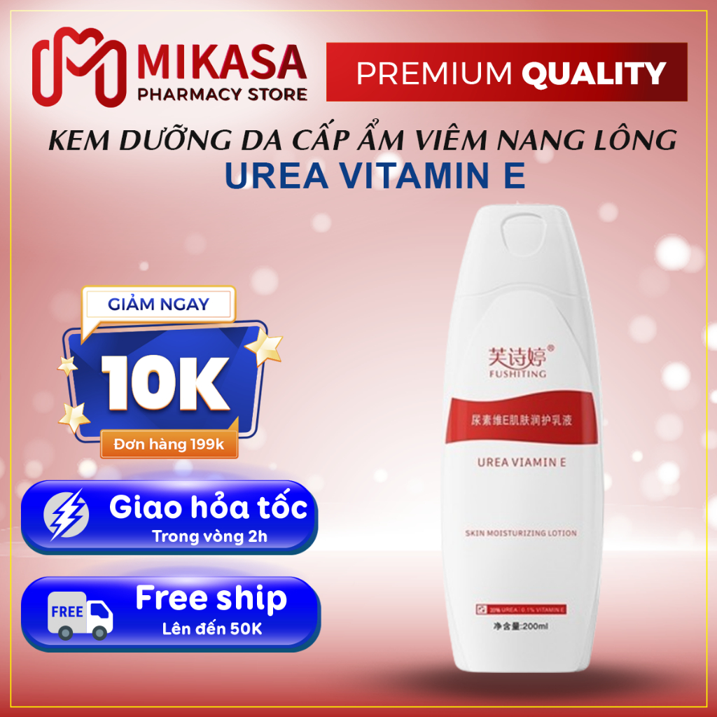 Kem Dưỡng Da Viêm Nang Lông, Cấp Ẩm Urea - Kem Urea Vitamin E Hỗ Trợ Khắc Phục Da Vẩy Nấm, Viêm Nang Lông, Mụn Body