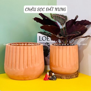 Chậu KẺ SỌC đất nung,Chậu đất nung Bát Tràng,Chậu trồng cây đẹp