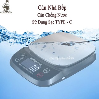 Cân điện tử chống nước 5kg dùng sạc- cân điện tử nhà bếp - cân trừ bì