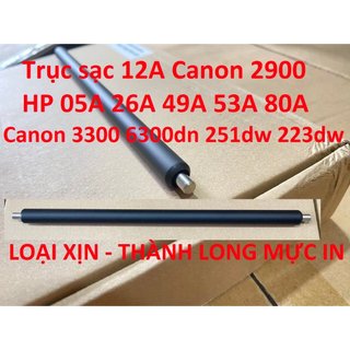 Combo 5 Trục sạc 12A 05A 80A 49A  Trục cao su HP 1010-1020  P2055 2035 1320 1160  Canon 2900 3300 6300 FX9 308 315 319