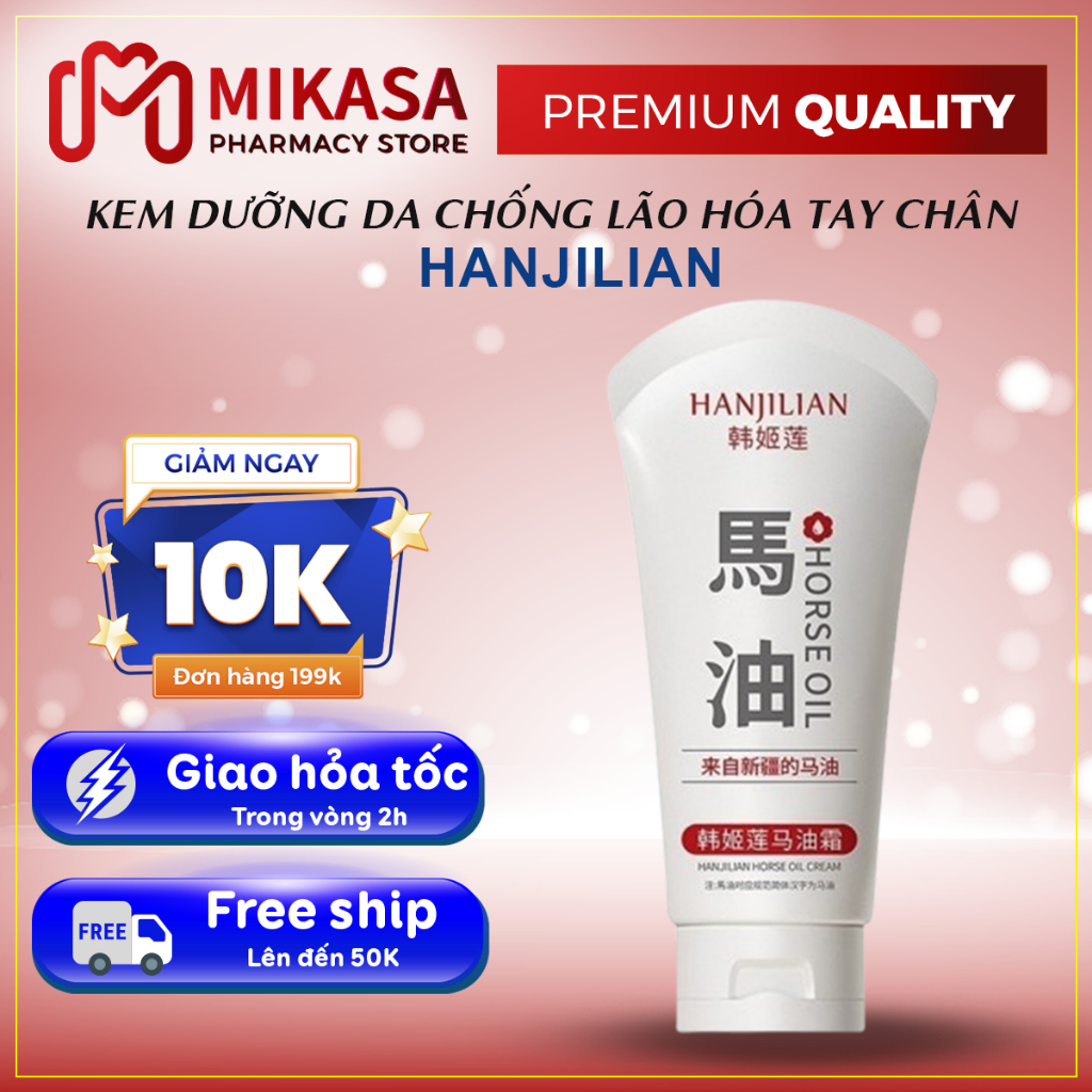 Kem Dưỡng Da Tay Chân Hanjilian Nhật Bản Giúp Da Căng Bóng - Kem Mờ Vết Nhăn, Đồi Mồi, Chống Lão Hóa Hanjilia Nhật Bản