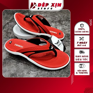 Dép Kẹp Nam Cao Cấp TRIWIN Quai Nhựa Mềm Đế Cao Su Chống Trượt Siêu Bền (Đỏ)