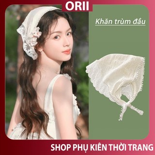 Khăn trùm đầu thời trang , khăn thời trang dễ thương ORII phong cách lolita nhẹ nhàn thanh lịch xinh .