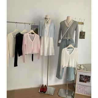 Ap1375-áo cardigan len cổ v 1 cúc