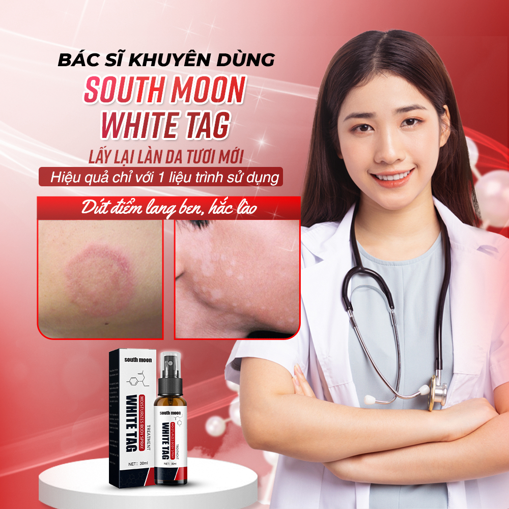 Tinh Chất White Tag Loại Bỏ Nấm Ngứa, Lang Ben, Da Cơ Địa, Bạch Biến, Đốm Trắng Da - Xịt Bạch Biến White Tag 30ml