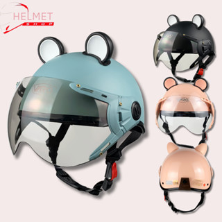 Mũ bảo hiểm 1/2 đầu VARO A33K kính càng tặng kèm tai chuột nón nửa đầu có kính chống chói, chống tia uv