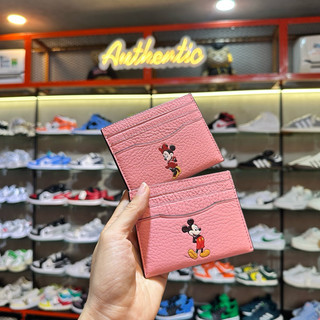 Ví card holder đựng thẻ coach disney mickey màu hồng