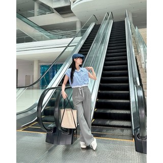 AfterBefore | Áo Somi Crop Rút Eo Phối Sọc 2 Màu