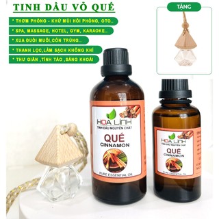 Chai 50ml - Tinh dầu quế 🍂🍂🍂 nguyên chất 100% cho mùa đông ấm áp - TẶNG VỎ LỌ TREO XE