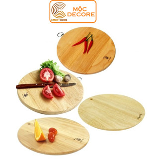 Thớt Gỗ Tròn Đức Thành Lựa Chọn Size, Chất Liệu Gỗ Cao Su Bền Đẹp, Màu Gỗ Sáng Tự Nhiên