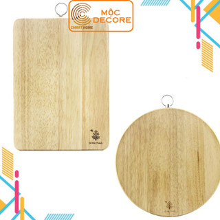 Thớt Gỗ Tròn/Chữ Nhật Đức Thành, Chất Liệu Gỗ Cao Su Bền Đẹp, Màu Gỗ Tự Nhiên An Toàn - Thớt Gỗ Nhiều Size