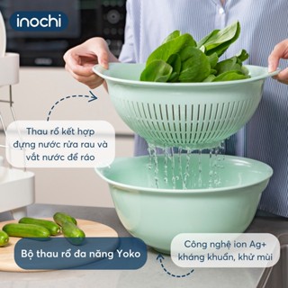 Bộ thau rổ cao cấp Inochi Dùng để đựng hoặc rửa rau củ quả, thực phẩm.... (tiêu chuẩn Nhật Bản)