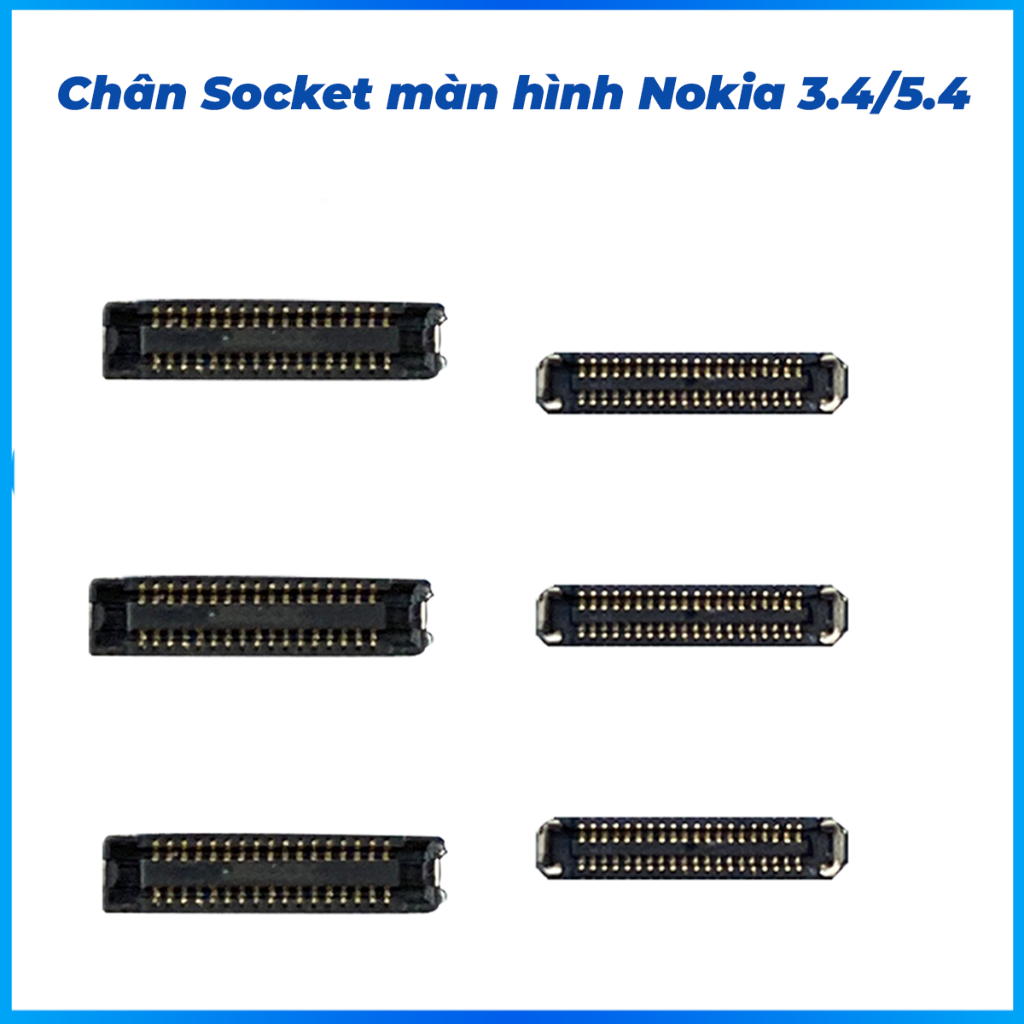 Bộ 2 chân socket màn hình trên main nokia 3.4, nokia 5.4