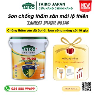 Keo chống thấm pu taiko pu92 plus - tặng kèm vải polyester và chổi lăn sơn