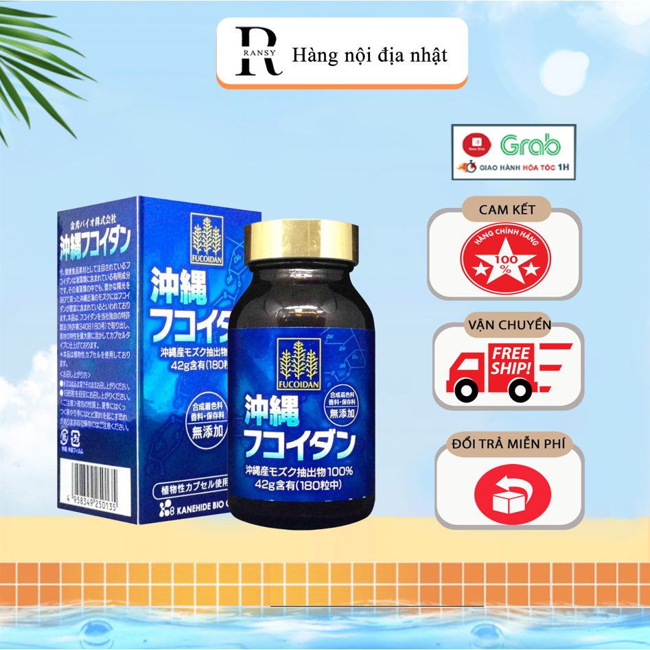 Viên Uống Fucoidan Okinawa 180 Viên Nội Địa Nhật Bản ( HỖ TRỢ NGƯỜI BỊ UNG THƯ ).