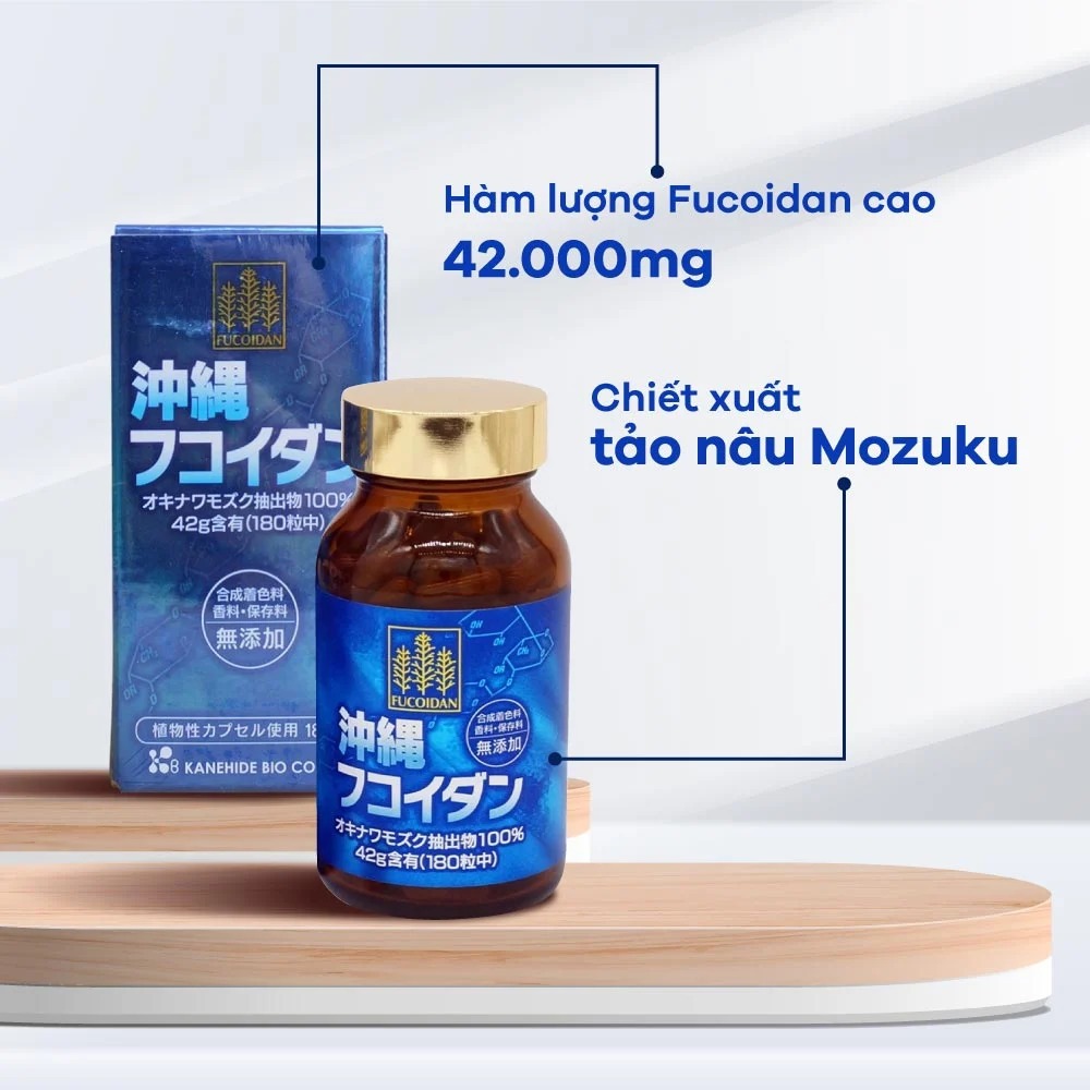 Viên Uống Fucoidan Okinawa 180 Viên Nội Địa Nhật Bản ( HỖ TRỢ NGƯỜI BỊ UNG THƯ ).