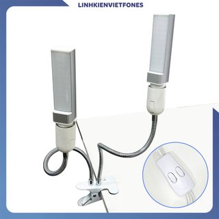 Đèn led đôi kẹp bàn 24w , đèn led kẹp bàn gập dài 12w