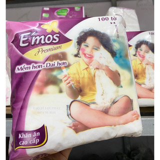 Khăn giấy ăn cao cấp Emos 100 tờ