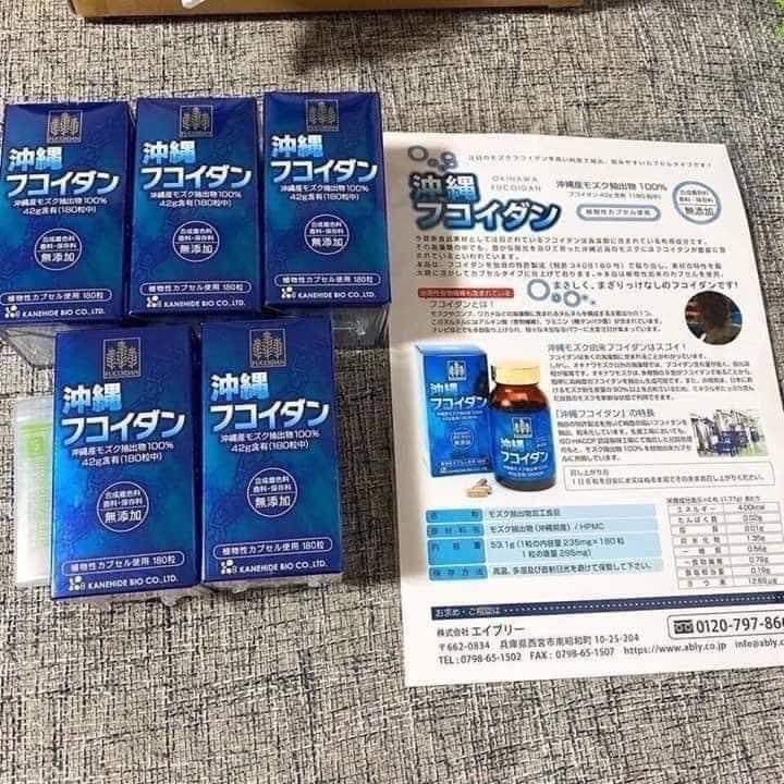 Viên Uống Fucoidan Okinawa 180 Viên Nội Địa Nhật Bản ( HỖ TRỢ NGƯỜI BỊ UNG THƯ ).