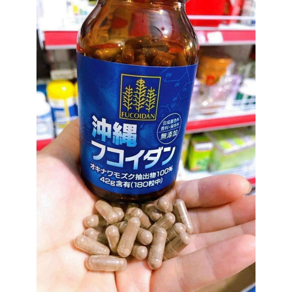 Viên Uống Fucoidan Okinawa 180 Viên Nội Địa Nhật Bản ( HỖ TRỢ NGƯỜI BỊ UNG THƯ ).