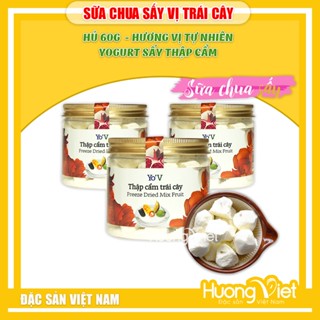 Sữa chua sấy thập cẩm Vinamit, yaourt sấy khô hủ 60g, sữa chua sấy lạnh giúp giữ nguyên hương vị, ăn vặt