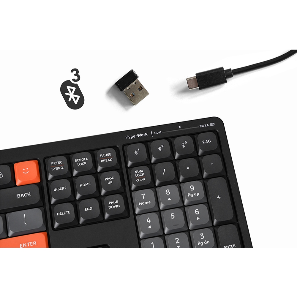 Bàn phím chuột không dây HyperWork SilentKey & Silentium Mini (Hàng chính hãng) | BigBuy360 - bigbuy360.vn