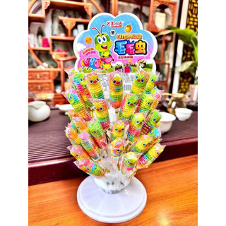 Sỉ chùm 60 que kẹo mút trái cây hình con sâu siêu ngon