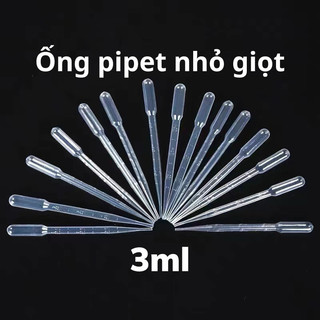 Ống pipet hút nhỏ giọt 1ml, 3ml đong phân bón dung dịch chính xác nhỏ giọt dễ sử dụng