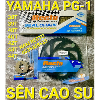 Nhông sên dĩa yamaha pg-1,pg1 dĩa 38,39,40,41,42,43,44 nhông 13 recto thailand-malaysia