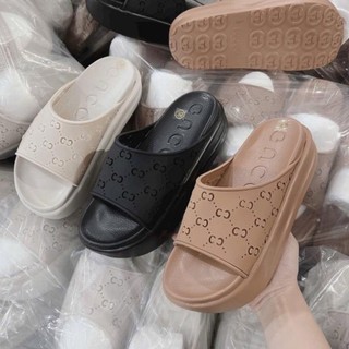 Dép nữ bánh mì quai ngang đúc đi mưa girl phố gc nâng đế 5cm thời trang sang chảnh đi biển du lịch-giày dép 97