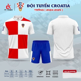 Bộ đồ đá banh đội tuyển croatia caro trắng đỏ