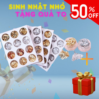 Set giấy nhún ản móng,  giẩy bạc ẩn móng nail đắp bột đắp gel CHANH NAIL