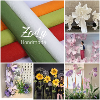  Giấy nhăn làm hoa bướm khổng lồ 