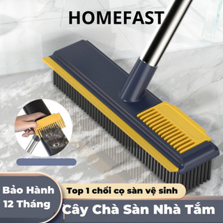 Cây chà sàn nhà tăm 2in1 vừa chà sàn vừa gạt nước, chổi cọ nhà tắm thông minh HF004