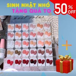 Set sơn gel thạch lẻ bobo - sơn gel thạch hồng, đỏ rượu, nâu thạch, sơn gel móng tay thạch chanh nail