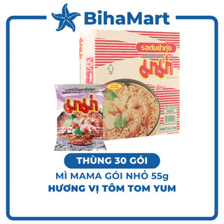 [THÙNG 30 GÓI] - MAMA - Mì Mama gói nhỏ hương vị Tôm Tomyum (55g/gói) - Mì Tôm Tomyum Mama, Mì Thái Lan vị Tôm Tomyum