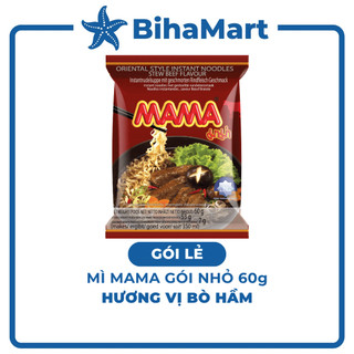 [GÓI LẺ] - MAMA - Mì Mama gói nhỏ hương vị Thịt bò hầm (60g/gói) - Mì Mama bò hầm, Mì Thái Lan vị Thịt bò hầm