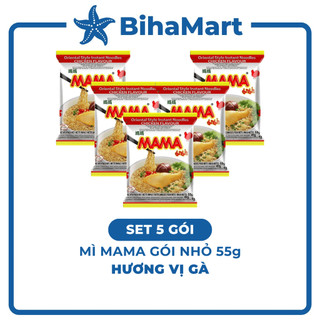 [SET 5 GÓI] - MAMA - Mì Mama gói nhỏ hương vị Gà (55g/gói) - Mì Mama gà, Mì Thái Lan hương vị Gà, Mì gà Thái Lan Mama