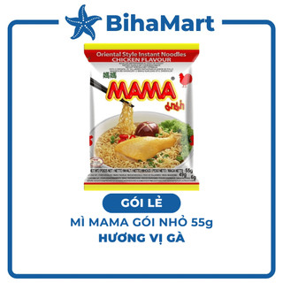 [GÓI LẺ] - MAMA - Mì Mama gói nhỏ hương vị Gà (55g/gói) - Mì Mama gà, Mì Thái Lan hương vị Gà, Mì gà Thái Lan Mama