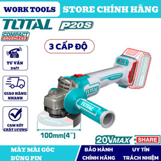 TOTAL Thân Máy mài góc không chổi than dùng pin 20V TAGLI21104