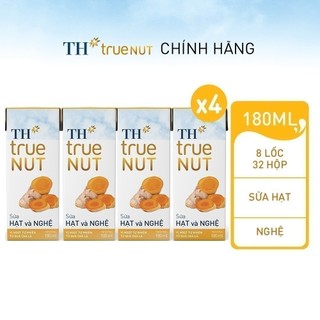 [HSD 26.08.2024 - Giảm 30%] Lốc sữa hạt và nghệ TH True Nut 180ml x 4 hộp