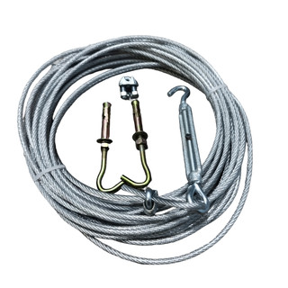 (combo) Bộ dàn phơi quần áo Phi 5mm , 2 khóa cáp 5mm , 1 tăng đơ 5, 2 nở móc sắt 6mm