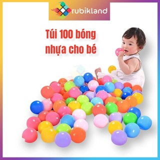Combo 100 bóng nhựa mềm cho bé hàng việt nam nhà banh size to 5.5cm 7.5cm đồ chơi trẻ em