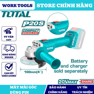 TOTAL Thân Máy mài góc dùng pin 20V TAGLI20107
