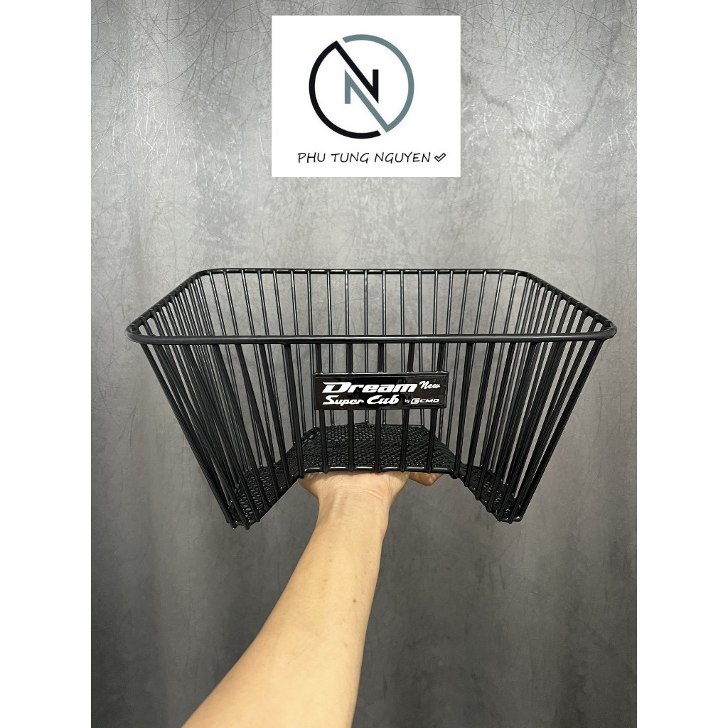 Rổ Thái Sọc Đứng Đen gắn xe máy Dream,Cub....Siêu rẻ Đẹp hàng chất lượng .