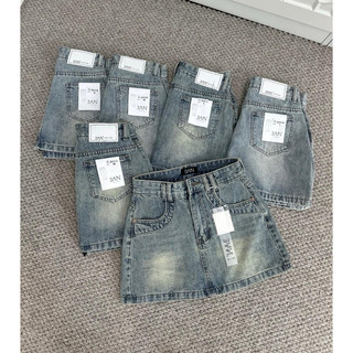 Chân váy jeans ngắn trơn