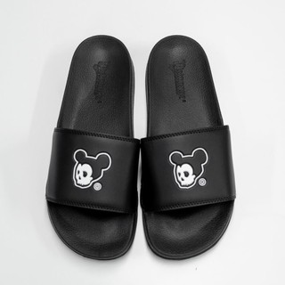 Dép sandal unisex cao cấp quai ngang - màu đen logo vietgangz c2024