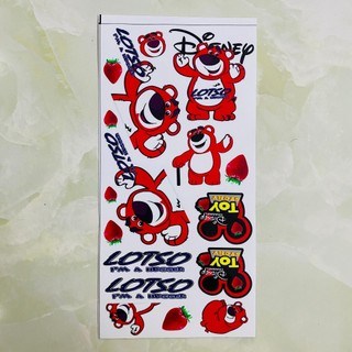 1 tấm decal gấu dâu mini